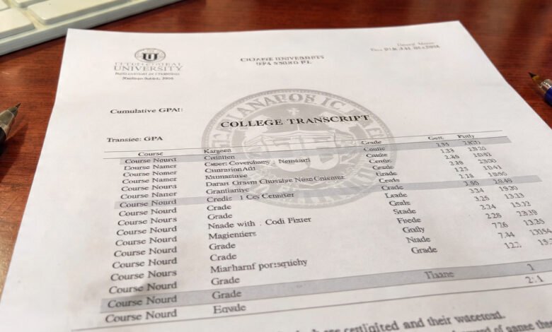 college transcript